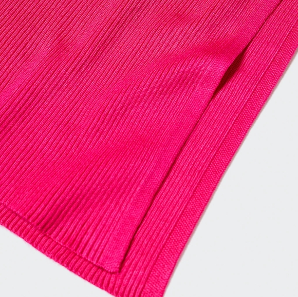 MANGO Ribbed one shoulder dress - Picture 2 of 5